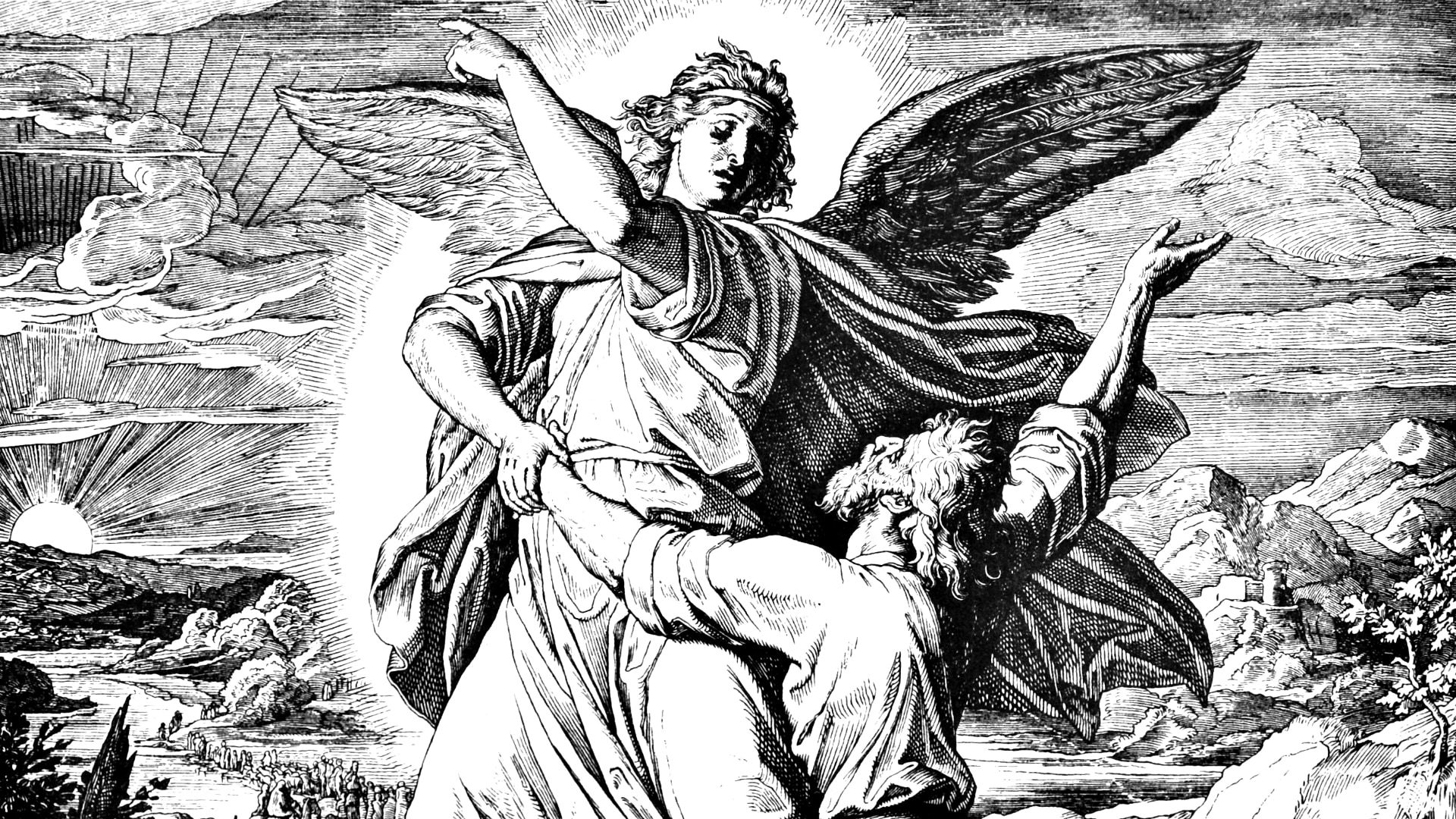 Jacob wrestles with angel