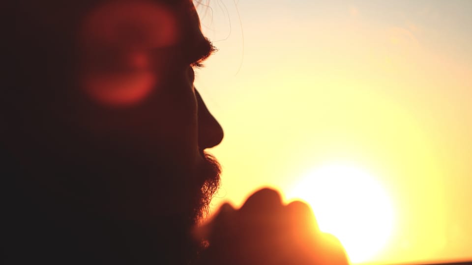 man praying