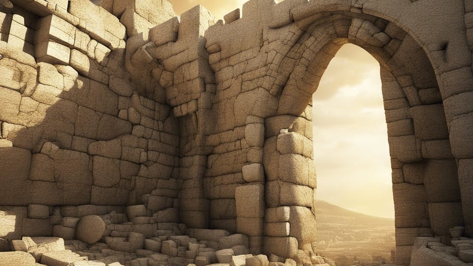 broken walls of Jerusalem