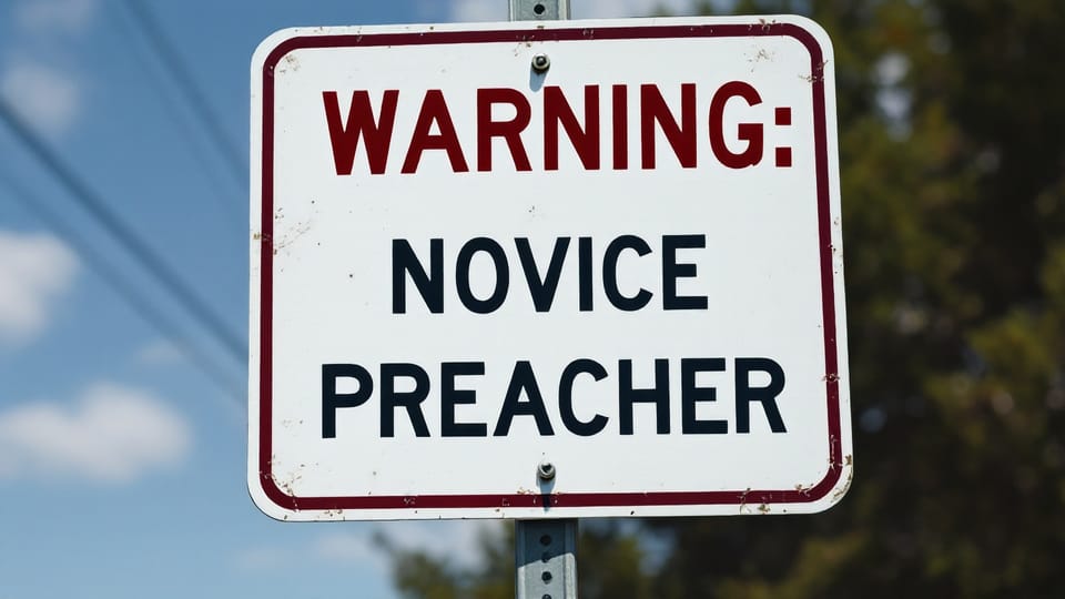 Warning: Novice Preacher