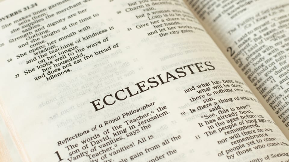 Is Life Worth Living? (Ecclesiastes 1:1-3)