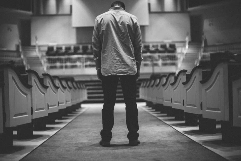 man in church