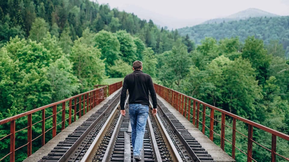 walking on tracks