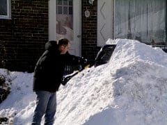 Sunday: Shoveling