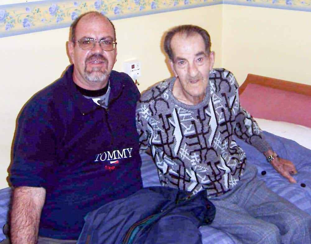 Arthur with his father in 2006